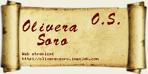 Olivera Soro vizit kartica